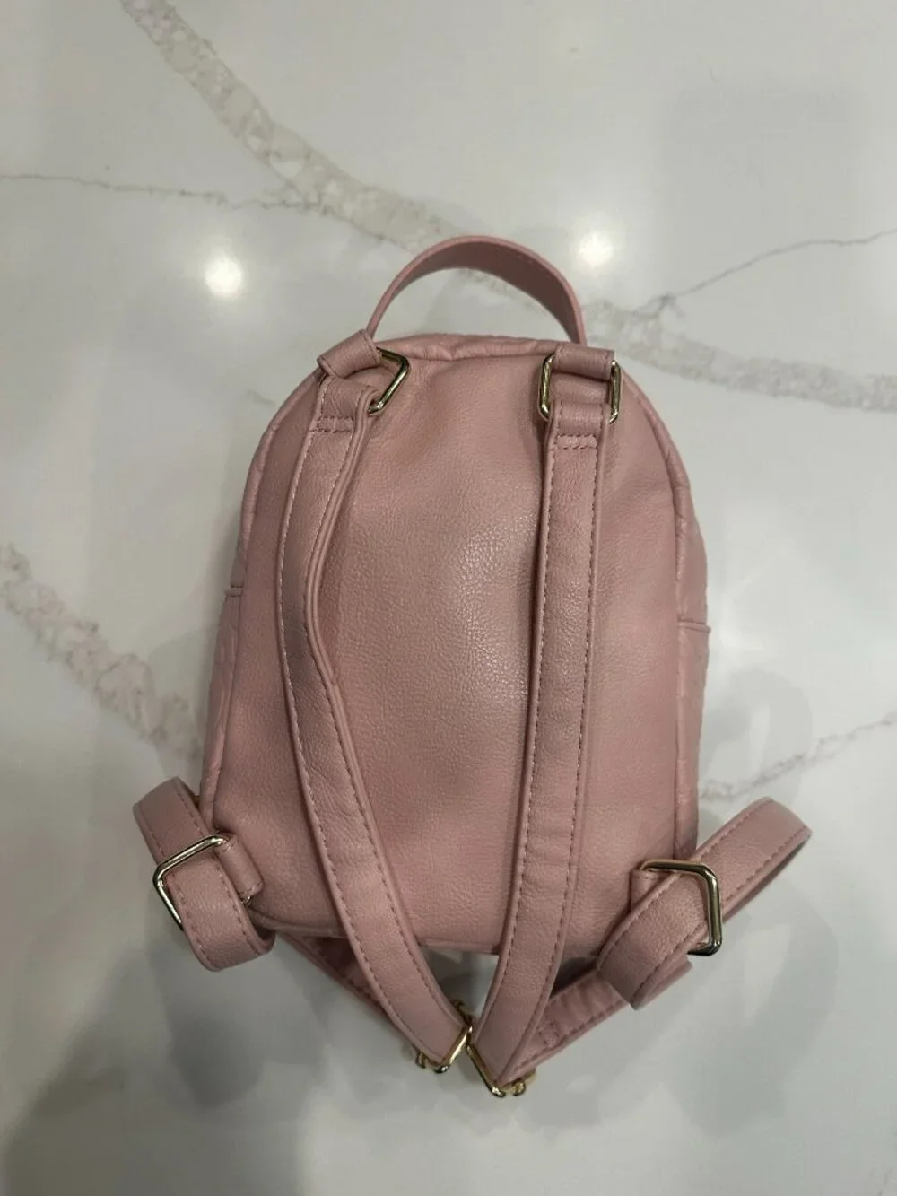 Betsey Johnson Frenchie Quilted Pink Mini Backpack